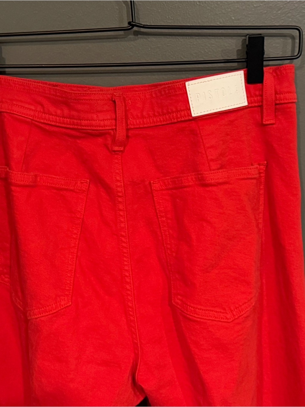 pistola Red Flare Wide Leg Jeans - Picture 4 of 5